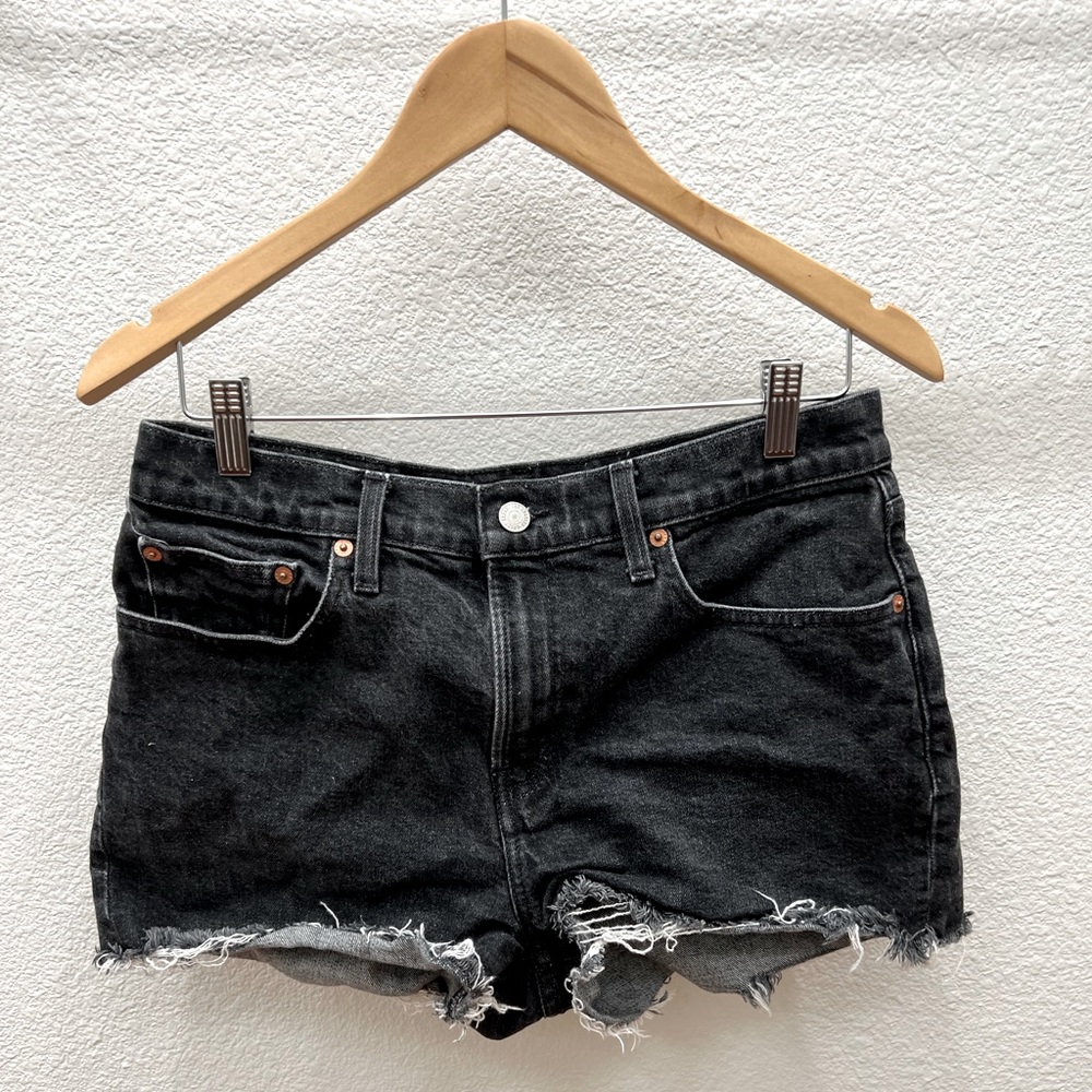 Black Lucky Brand Denim Cutoff Shorts. Women’s size 8/29.